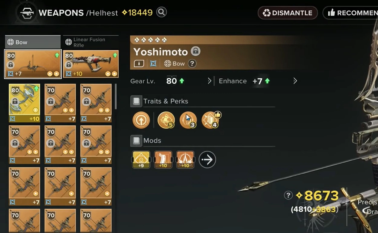 Skills and Perks of Yoshimoto