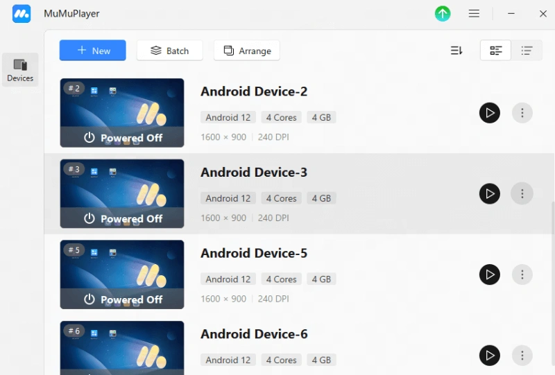 Step 2. Create Multiple Devices