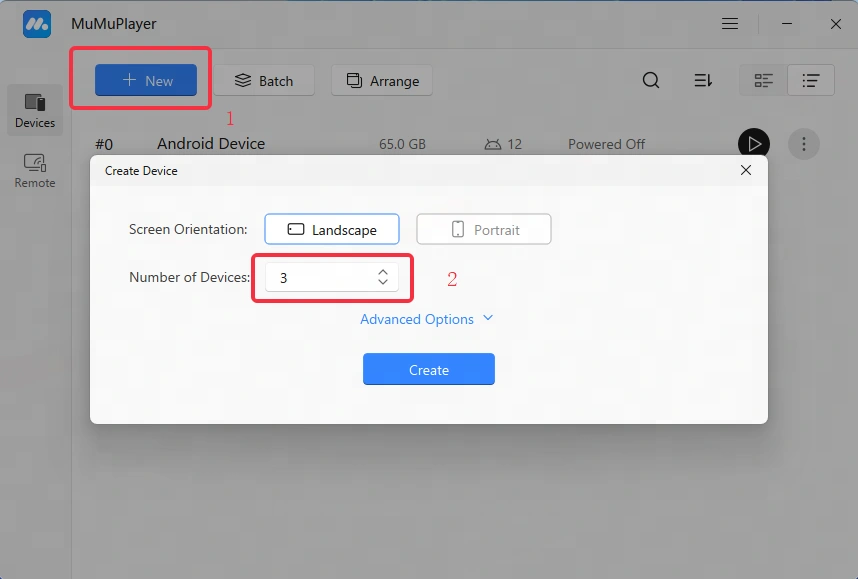 步驟二：建立多個裝置
