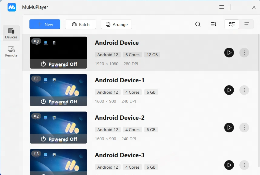 步驟二：建立多個裝置