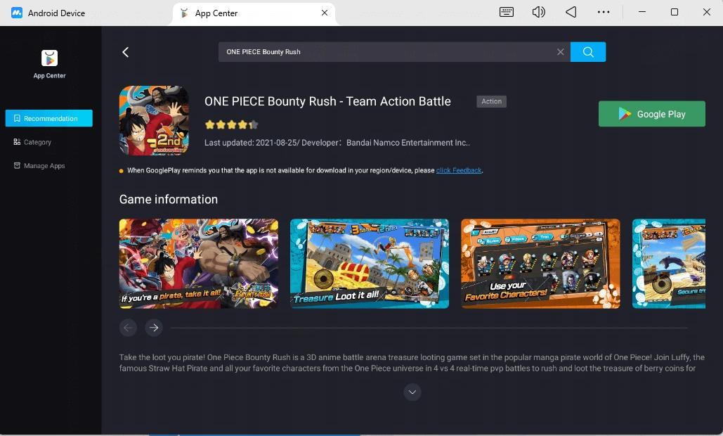 Play ONE PIECE Bounty Rush on MuMuPlayer