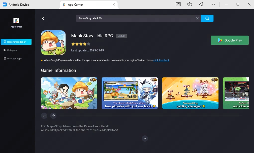 Play MapleStory: Idle RPG on PC or Mac with MuMuPlayer