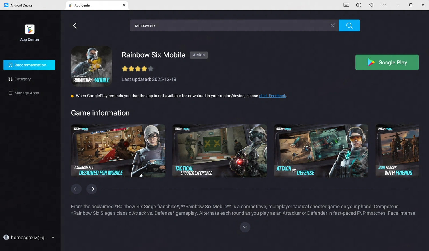 rainbow six mobile pc