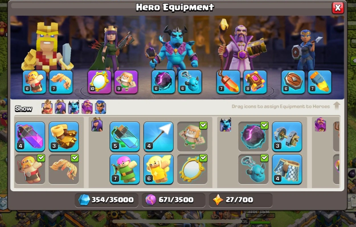 Clash of Clans Best Equipment 