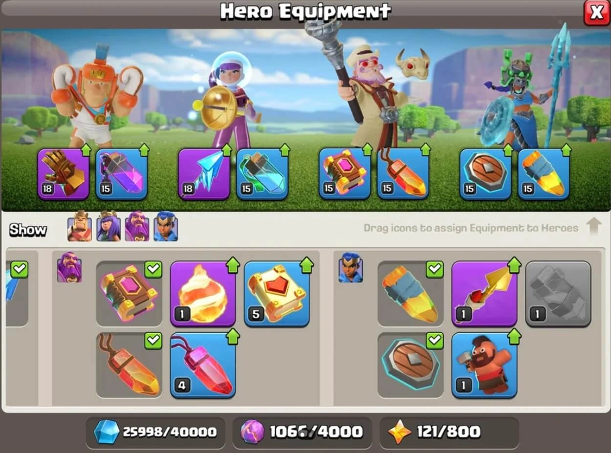 Clash of Clans Best Equipment 