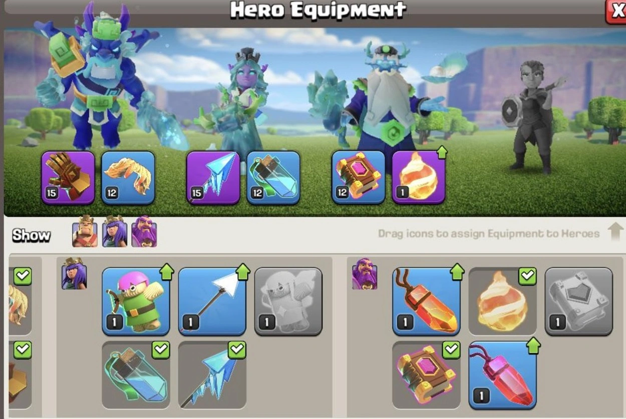 Clash of Clans Best Equipment 