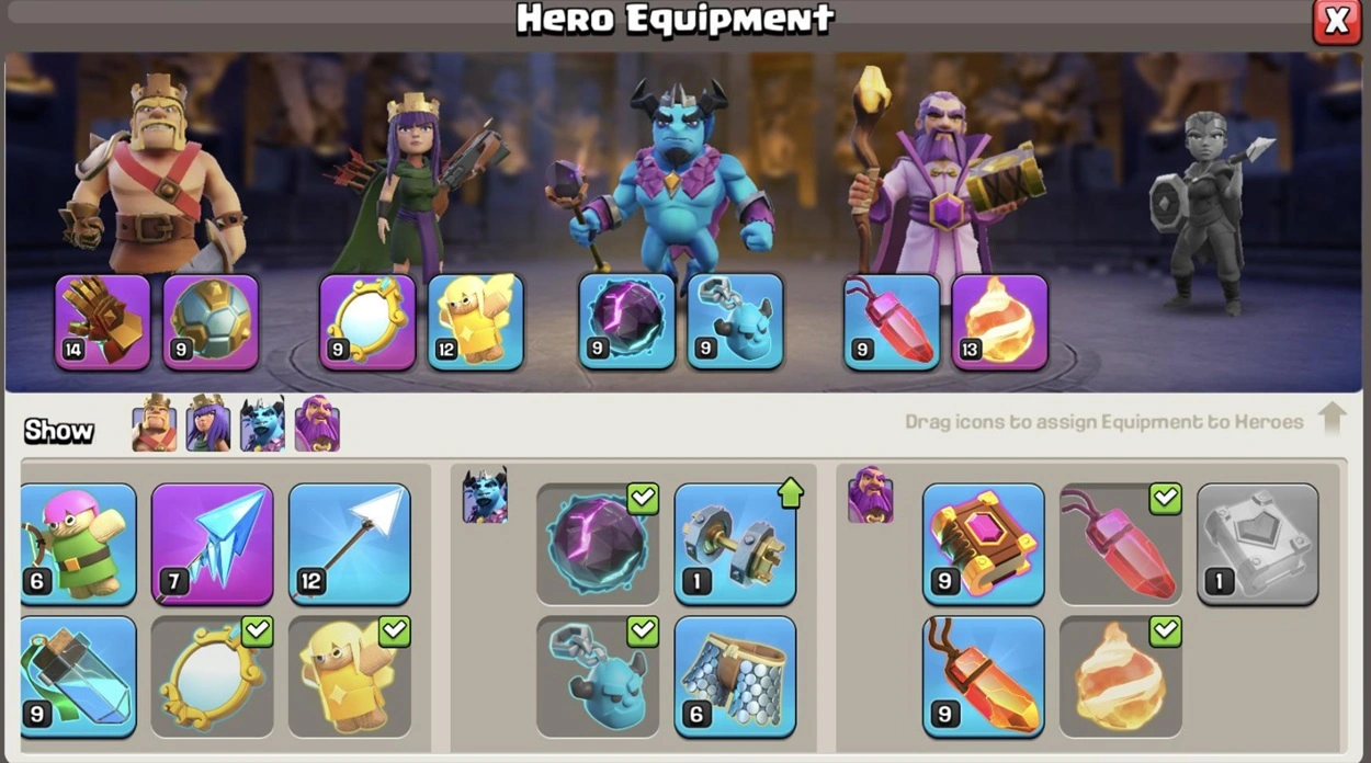 Clash of Clans Best Equipment 