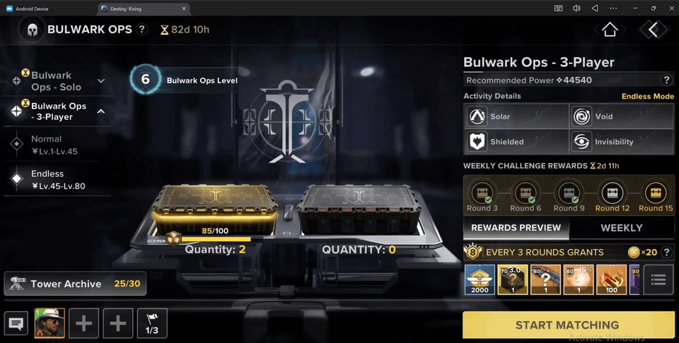 Destiny: Rising Bulwark Ops Guide and Tower Builds 2026