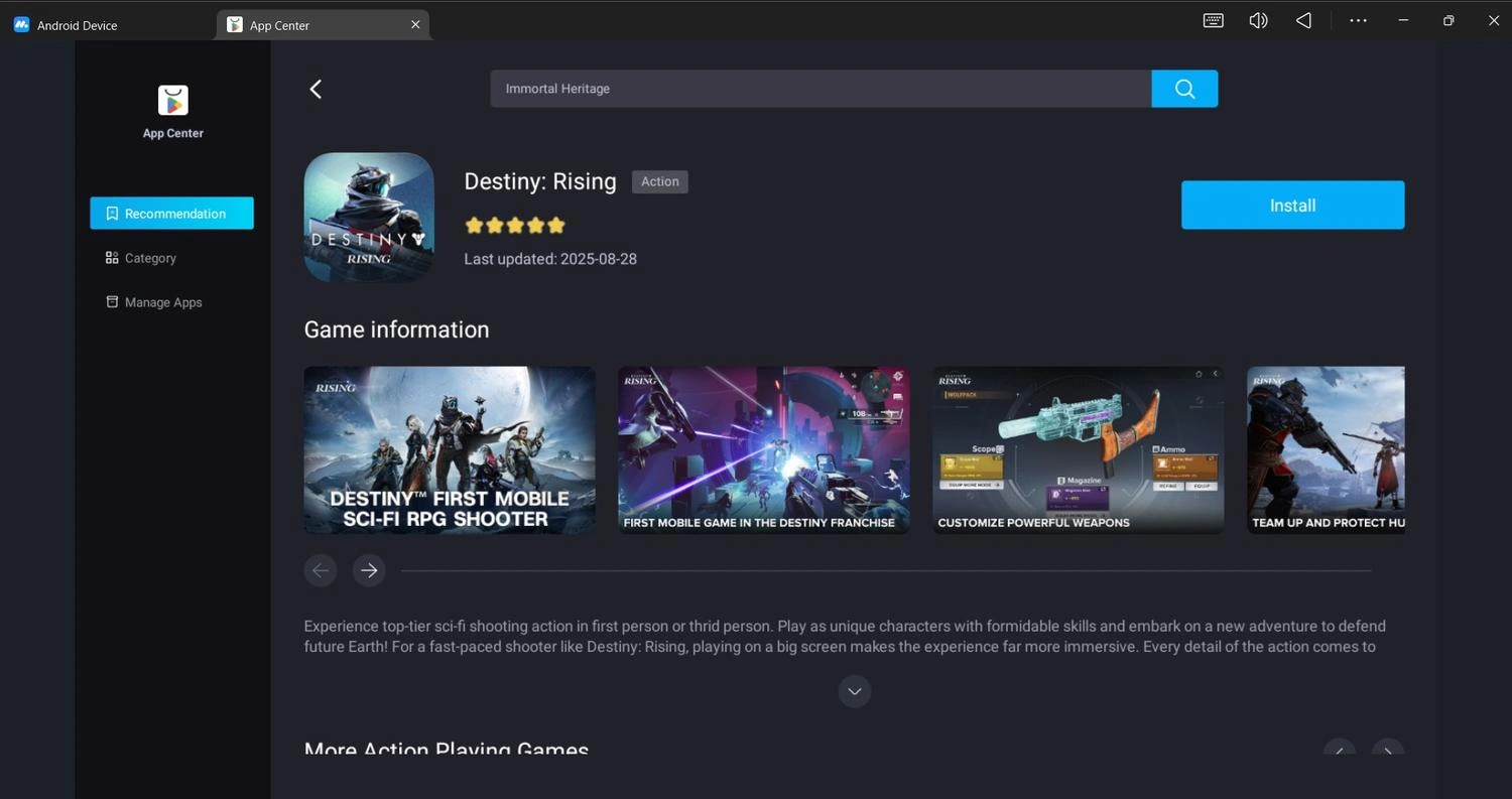 How to Play Destiny: Rising on PC or Mac using MuMuPlayer