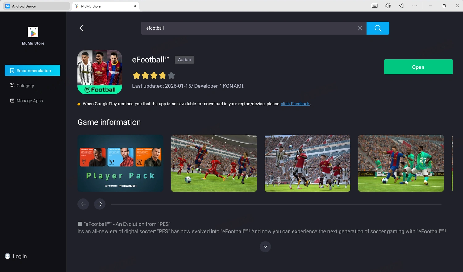 Play eFootball 2026 on PC with MuMuPlayer