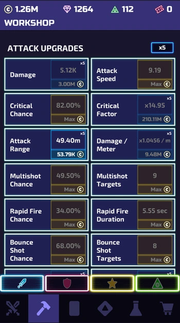 The Tower Workshop Attack Upgrades