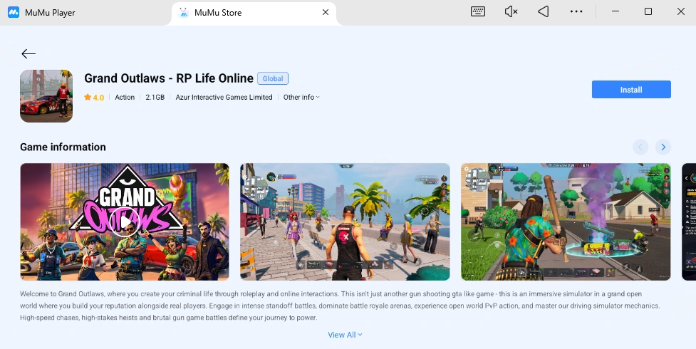 play Grand Outlaws on PC