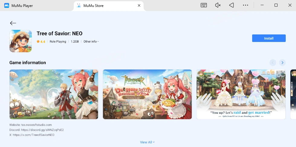 Play Tree of Savior: NEO on PC or Mac with MuMuPlayer