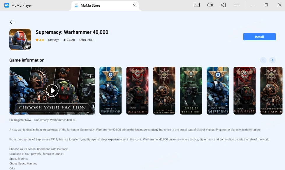 Supremacy: Warhammer 40,000 PC