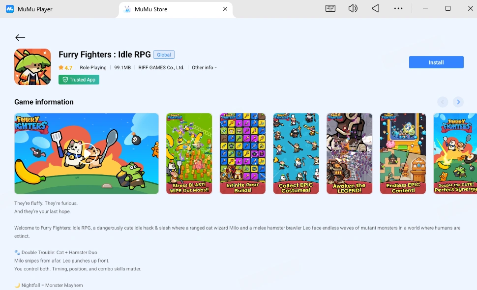 Furry Fighters : Idle RPG PC
