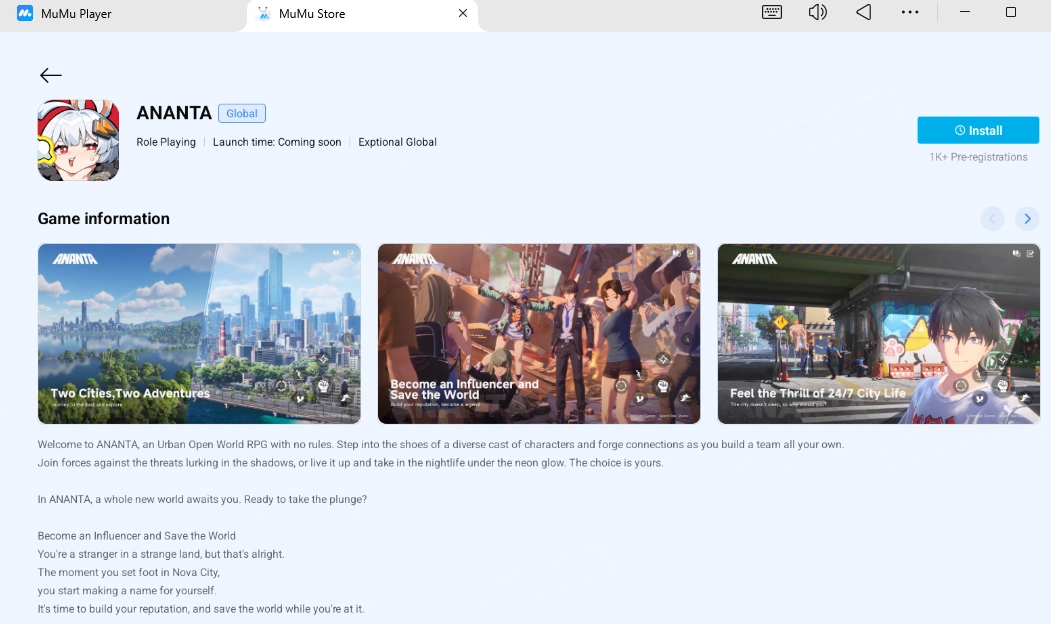 play ANANTA on PC and Mac