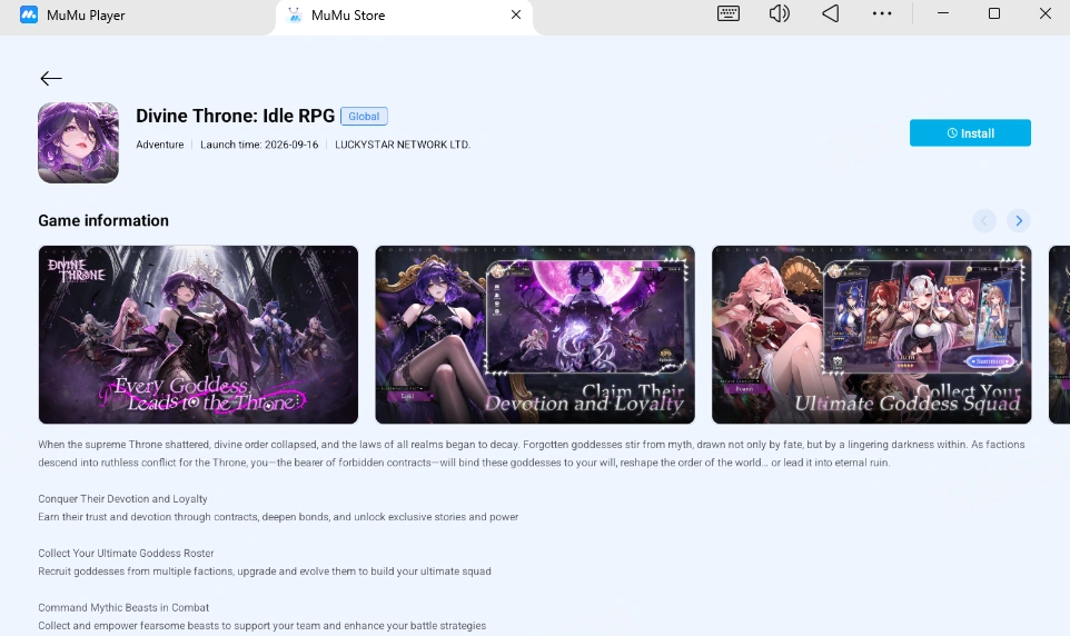 Play Divine Throne: Idle RPG on PC and Mac