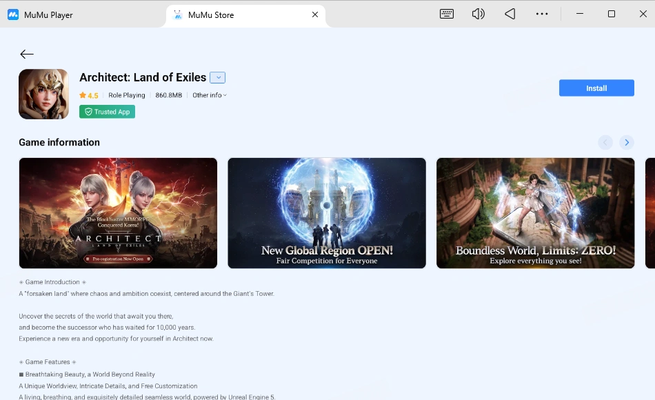 Play Architect: Land of Exiles on PC and Mac