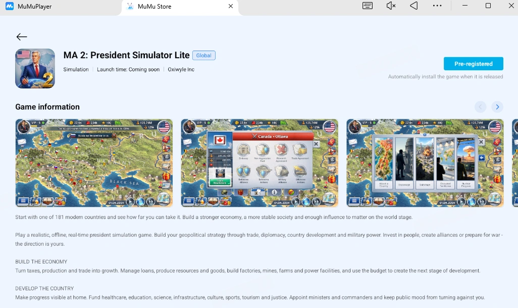 MA 2: President Simulator Lite PC