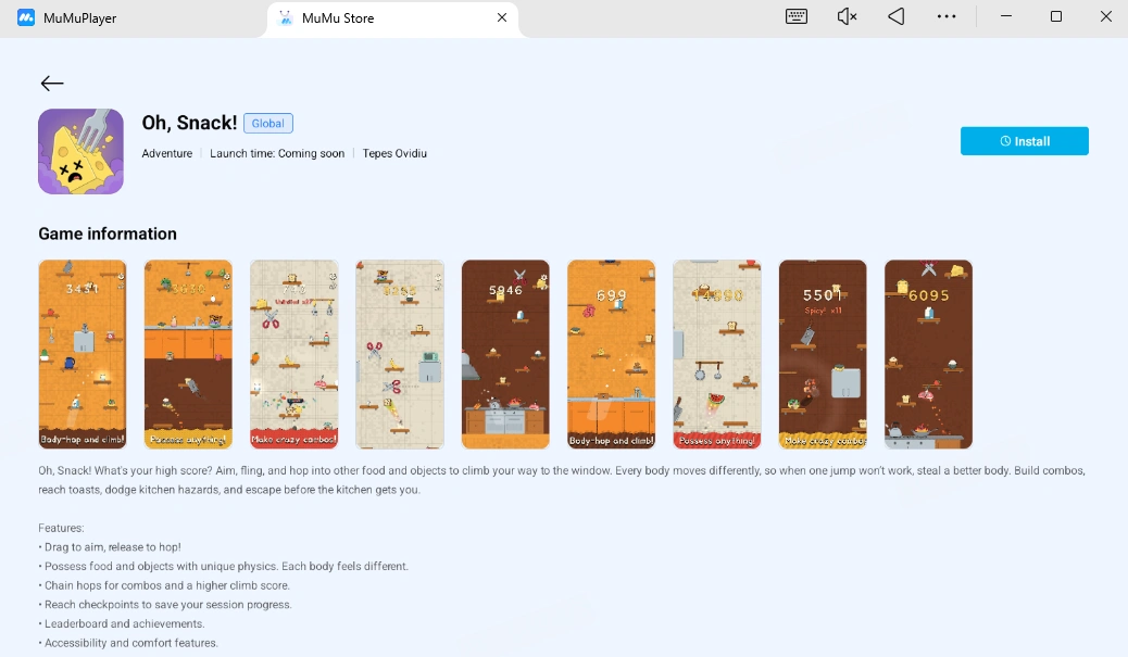 Play Oh, Snack! on PC