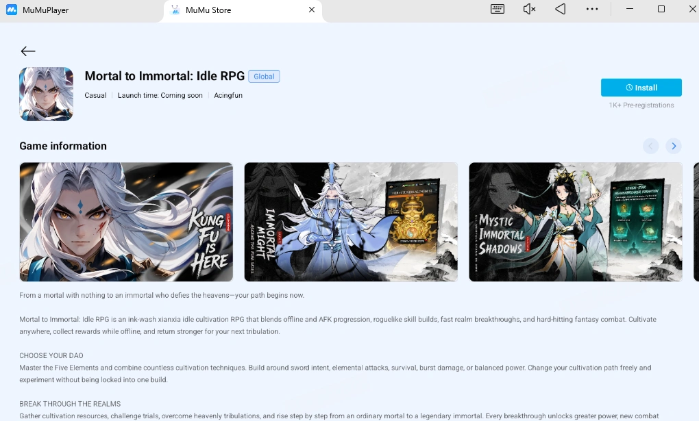 Play Mortal to Immortal: Idle RPG on PC