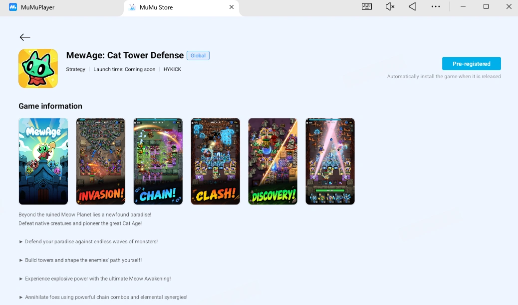 Play MewAge: Cat Tower Defense on PC