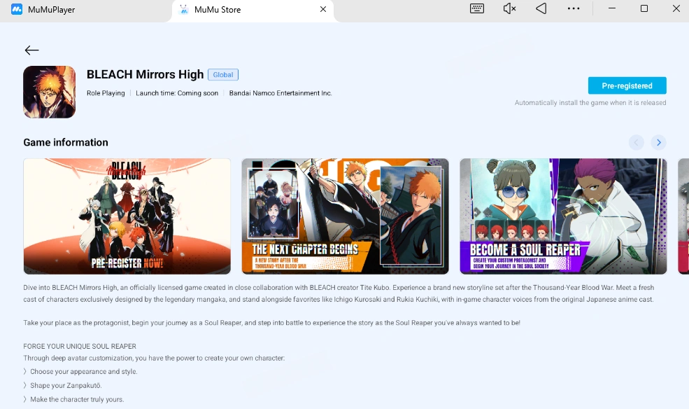 Play BLEACH Mirrors High on PC 