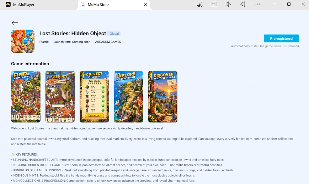 Play Lost Stories: Hidden Object on PC and Mac