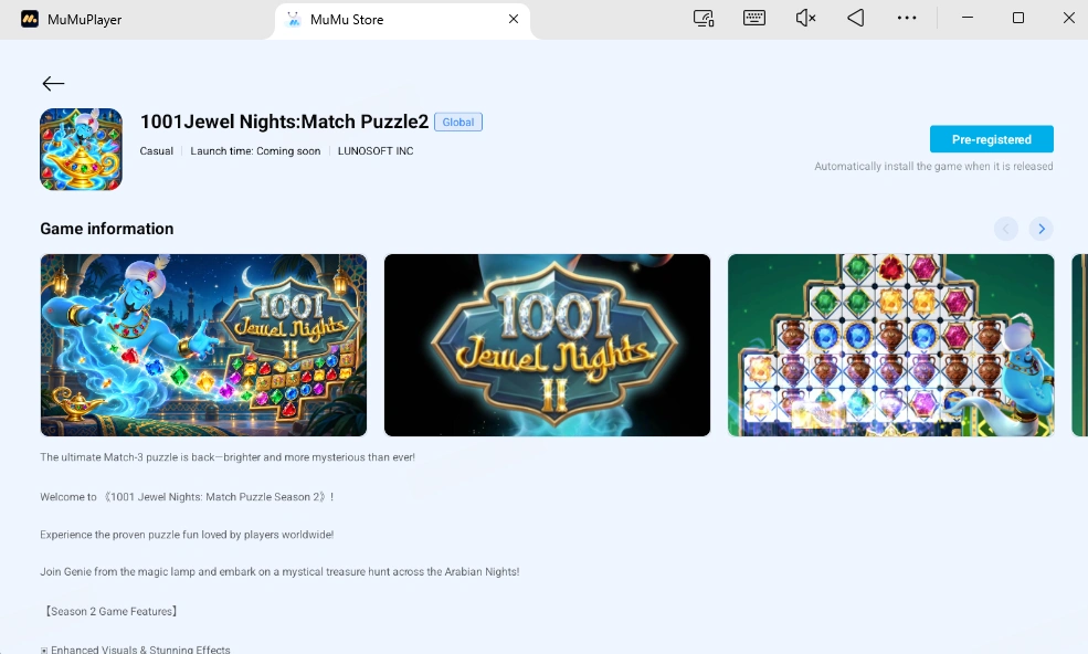 Играть в 1001 Jewel Nights : Три в ряд на ПК и Mac