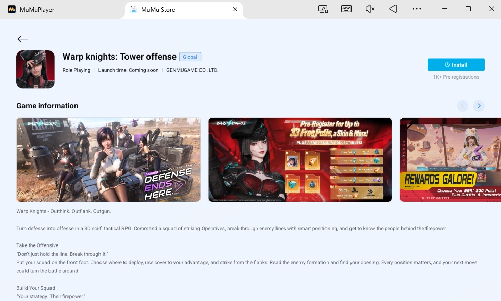 Play Warp knights: Tower offense on PC and Mac
