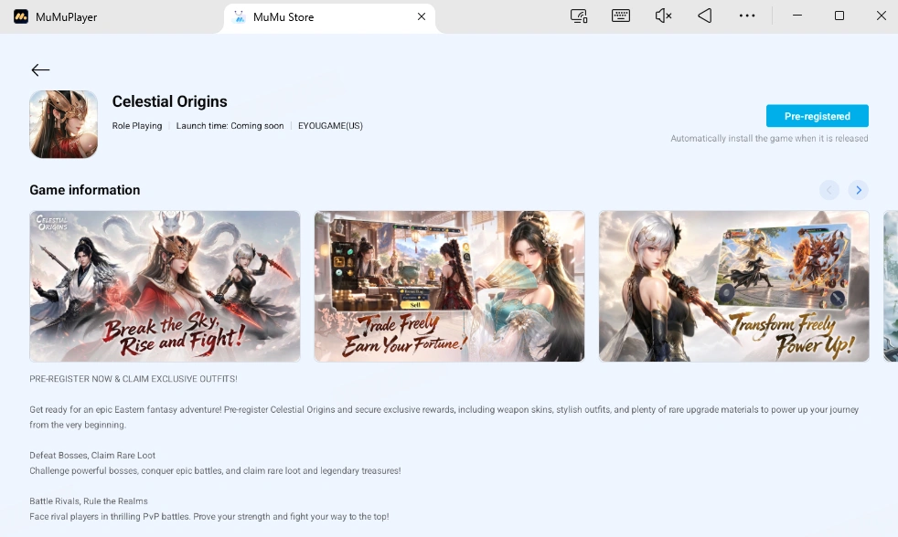 Juega a Celestial Origins en PC y Mac