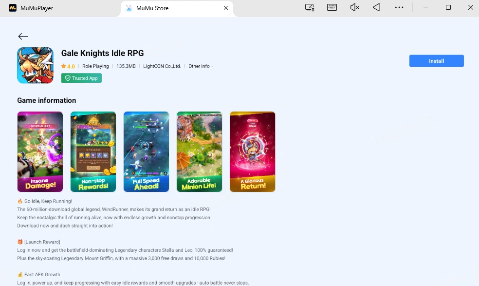 Play Gale Knights Idle RPG on PC and Mac